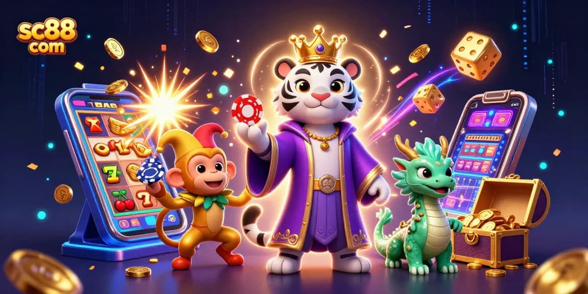 Engage with the excitement of sc88 com as characters invite you into a vibrant casino world.