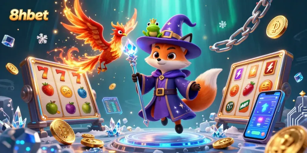 Experience thrilling gameplay with 8xbet through vibrant 3D illustrations of slots and jackpots.