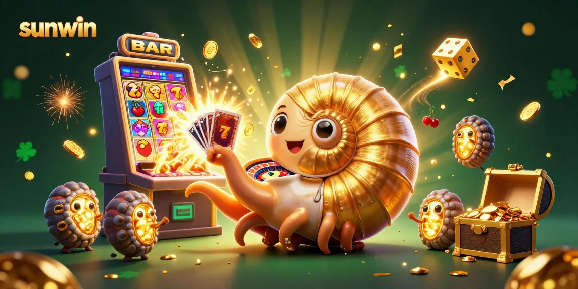 Experience sunwin's vibrant casino world with glowing characters and exciting game elements.
