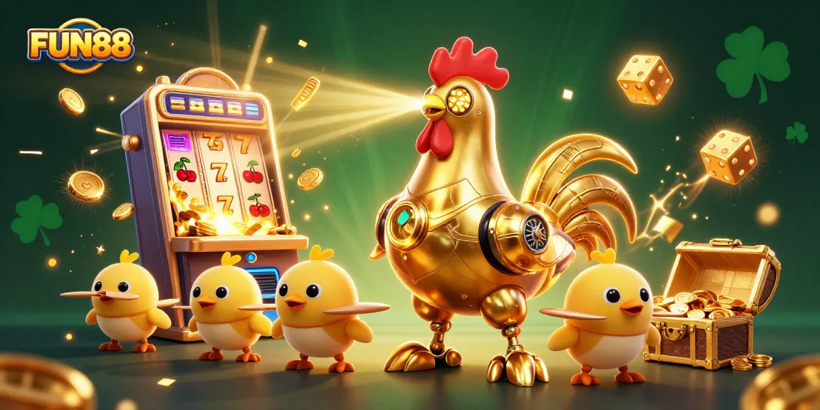 Engage with FUN88's exciting slot games featuring dazzling jackpots and vibrant casino elements.